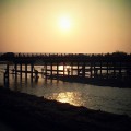 朝焼けの渡月橋